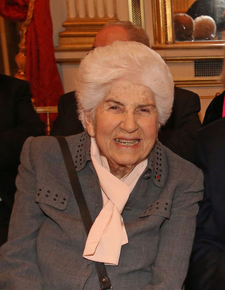 Gisèle Godlewski (1918-2016), lors de la remise des Prix d'histoire de la Fondation Napoléon, décembre 2014 © Fondation Napoléon