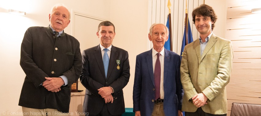 Cérémonie de remise des insignes d’Officier des Arts et Lettres à Thierry Lentz, directeur général de la Fondation Napoléon