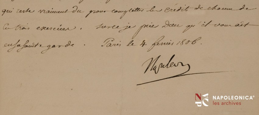 <i>Correspondance générale de Napoléon I<sup>er</sup></i> : mise en ligne des volumes 5 à 10 sur Napoleonica® les archives